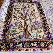 قالیچه تمام کرک مرینوس طرح درخت زندگی/ Soft wool rug Life Tree disigne