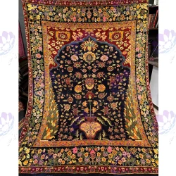 قالیچه پشم گل ابریشم.CS 6010/ Silk flower wool Rug